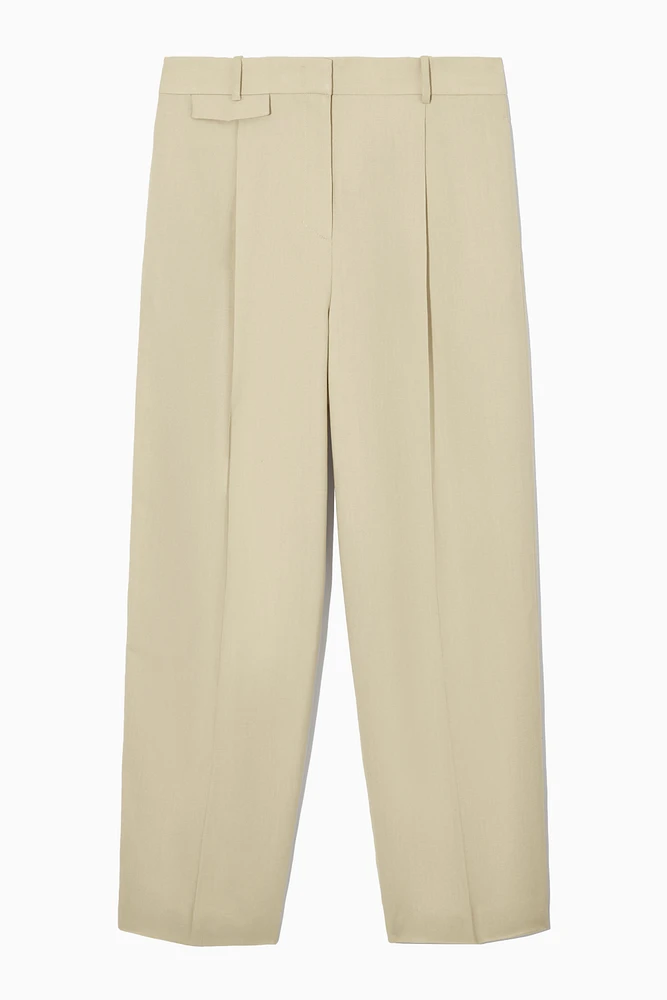 【COSYHARU】Clear button banding wide slacks 207557960-4?$n_750w$&wid=750&
