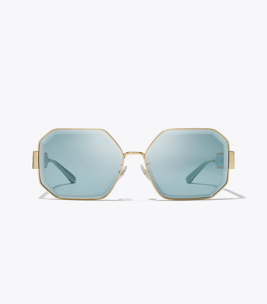 Tory Burch Kira Faceted Geometric Sunglasses | The Summit