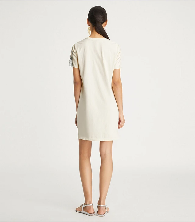 OP226：Tory Burch シルクフロント Tシャツ ミニドレス Tory Burch Silk-Front T-Shirt Dress | The Summit