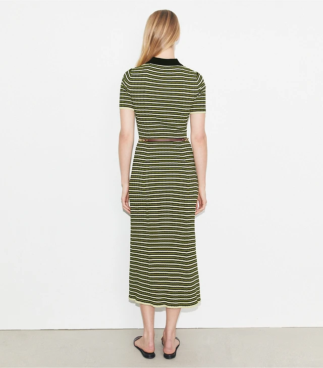 Tory Burch Dotted Windowpane Knit Polo Dress | The Summit