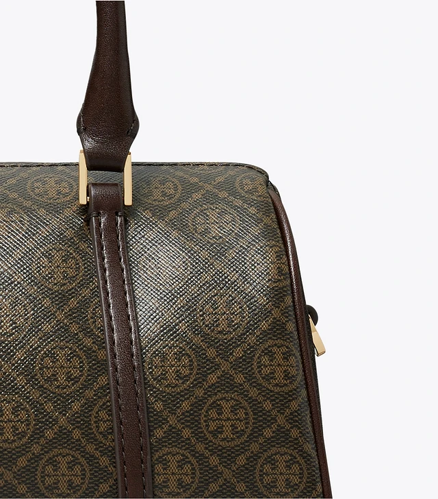 【Tory Burch】 T MONOGRAM PETITE BARREL BAG ◆国内発送◆ T Monogram Coated Canvas Petite Barrel Bag: Women's Designer