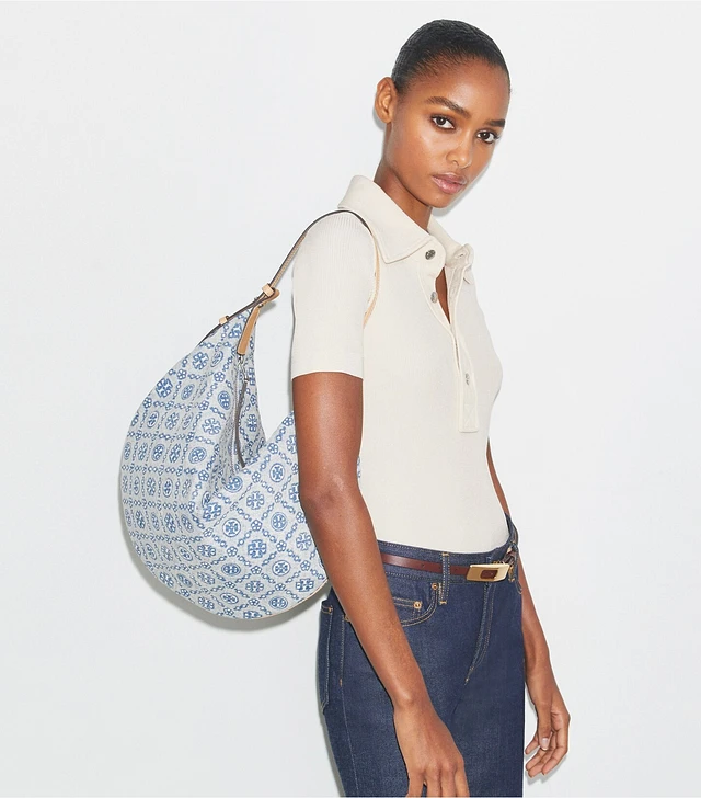 【関税込み】Tory Burch ブルー Balloon エナメル バッグ Tory Burch Patent Leather Balloon Bag | Bloomingdale's