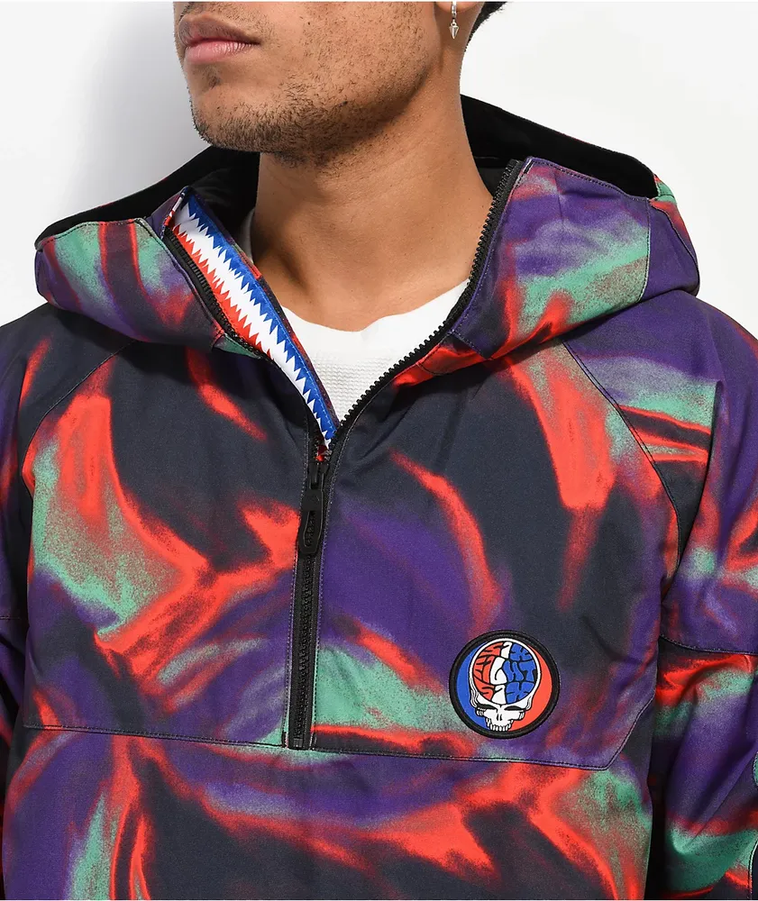 686 x Grateful Dead Renewal Purple Tie-Dye Anorak Snowboard