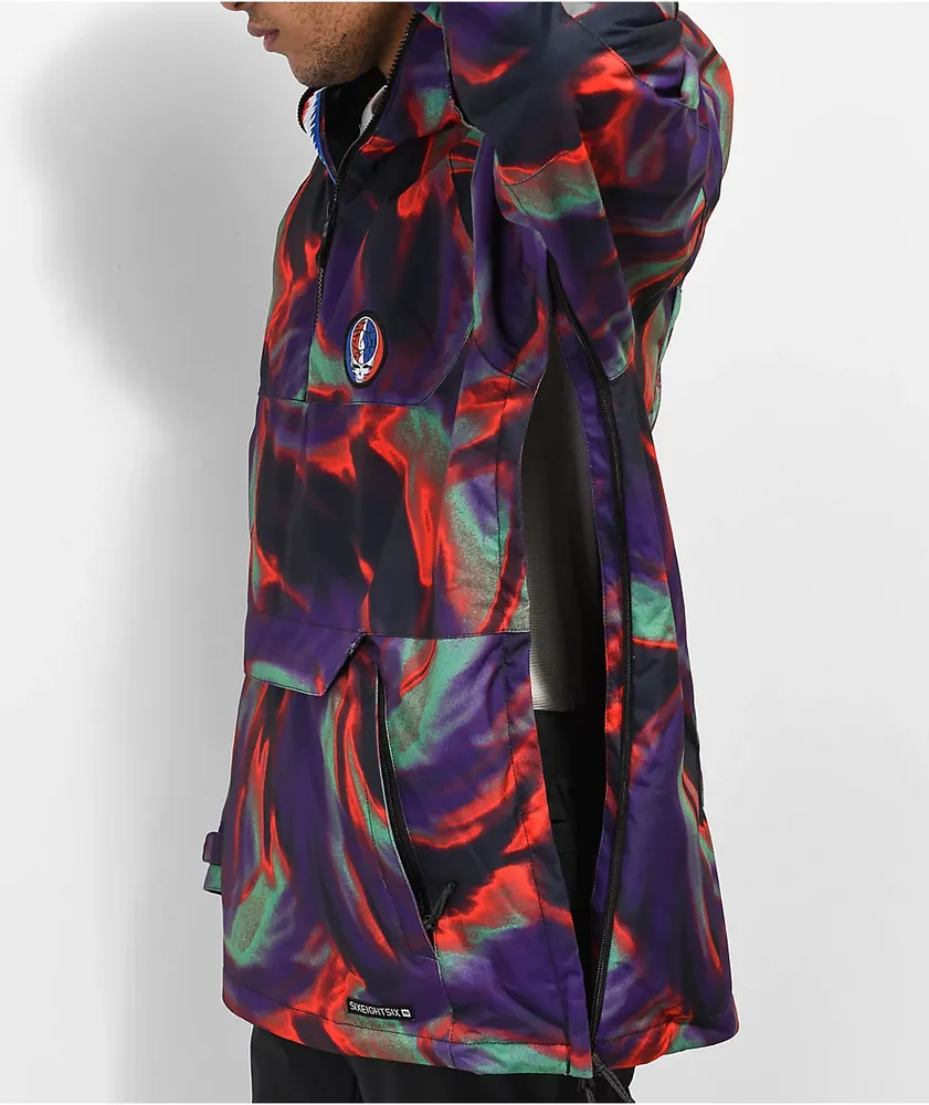 686 x Grateful Dead Renewal Purple Tie-Dye Anorak Snowboard