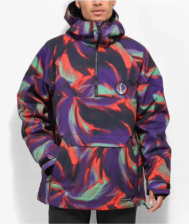 686 Womens Bonded Fleece Pullover Hoody-GRATEFUL DEAD TIE DYE　 アウトレット対象商品 686 x Grateful Dead Renewal Purple Tie-Dye Anorak Snowboard