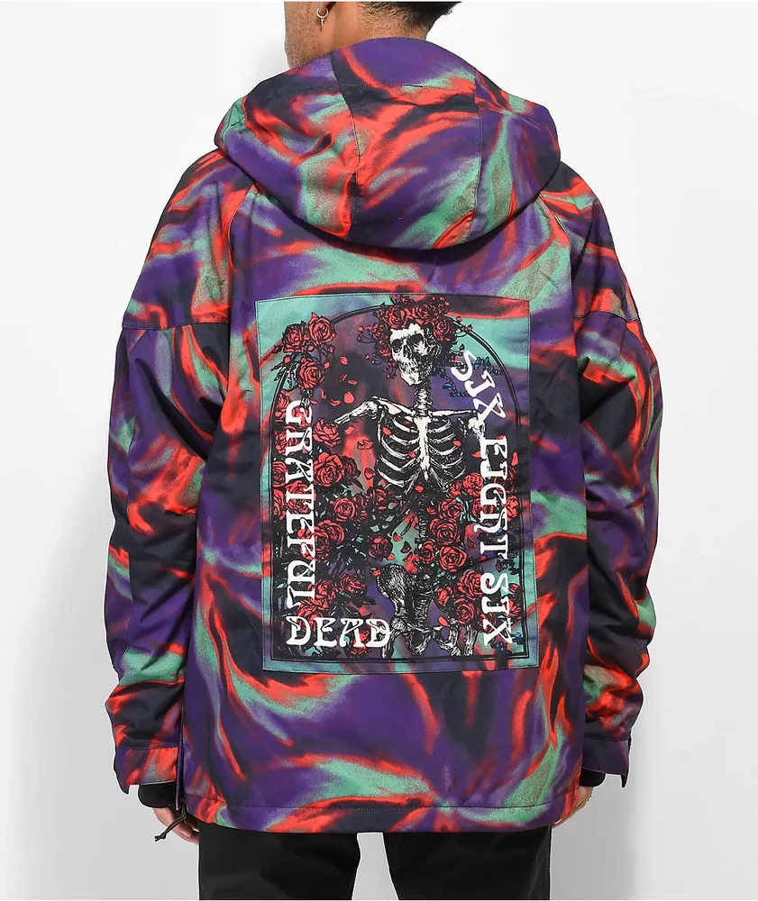 686 x Grateful Dead Renewal Purple Tie-Dye Anorak Snowboard
