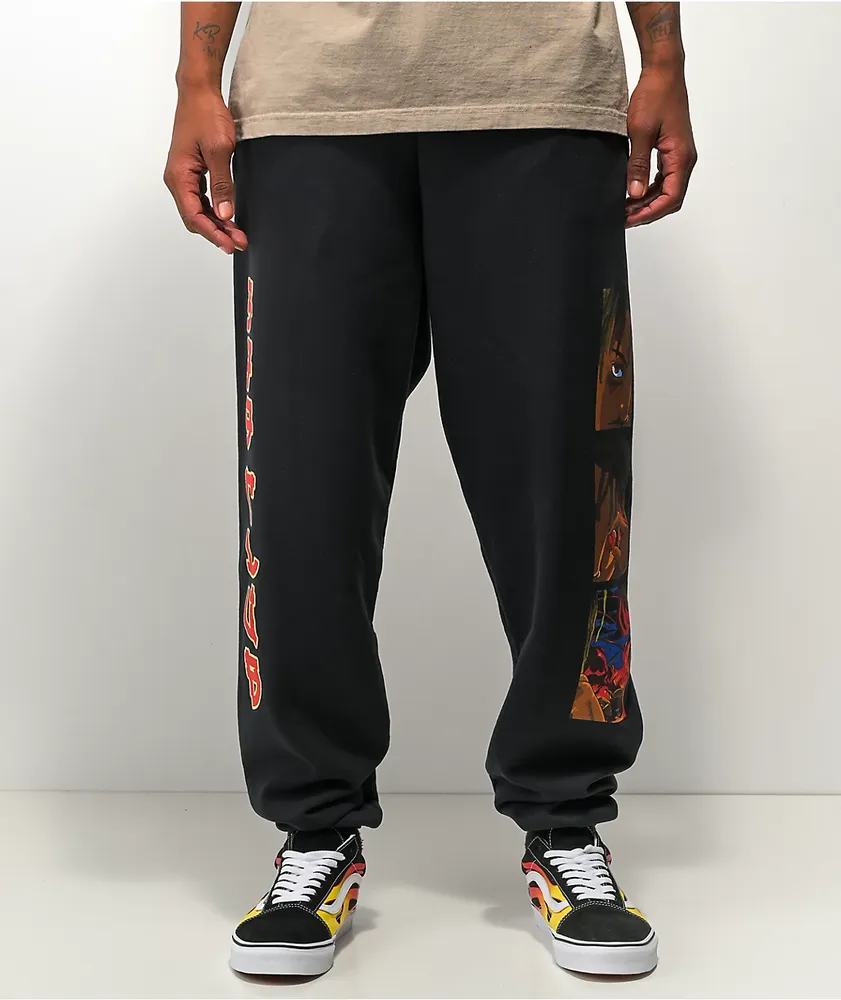 999 Club by Juice WRLD Anime Club Black Sweat Pants
