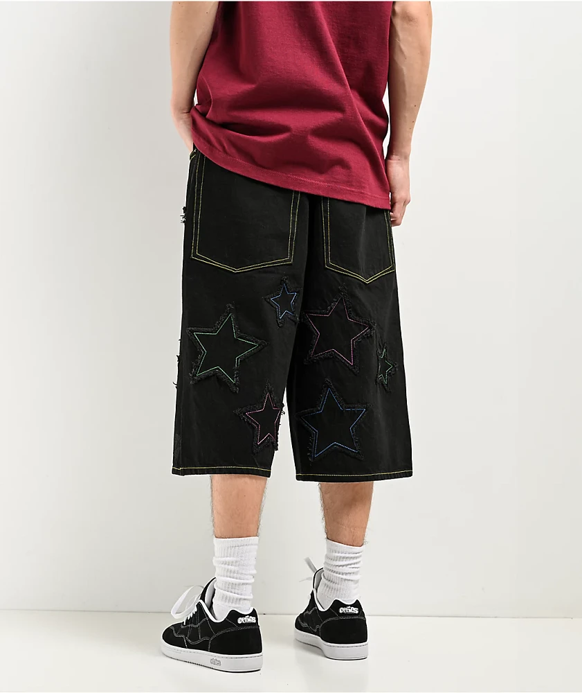 A.LAB Jabber Star Black Denim Shorts | MainPlace Mall