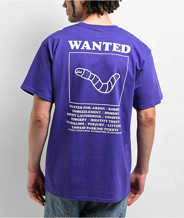 A.LAB Wanted Worm Purple T-Shirt at Hamilton Place in
