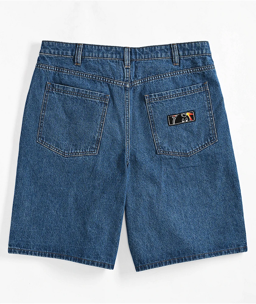 ボトムス mainstory Denim Short - Faded Blue 2 Faded Glory Shorts Men 40 Blue Denim Jorts Pants Baggy Y2K