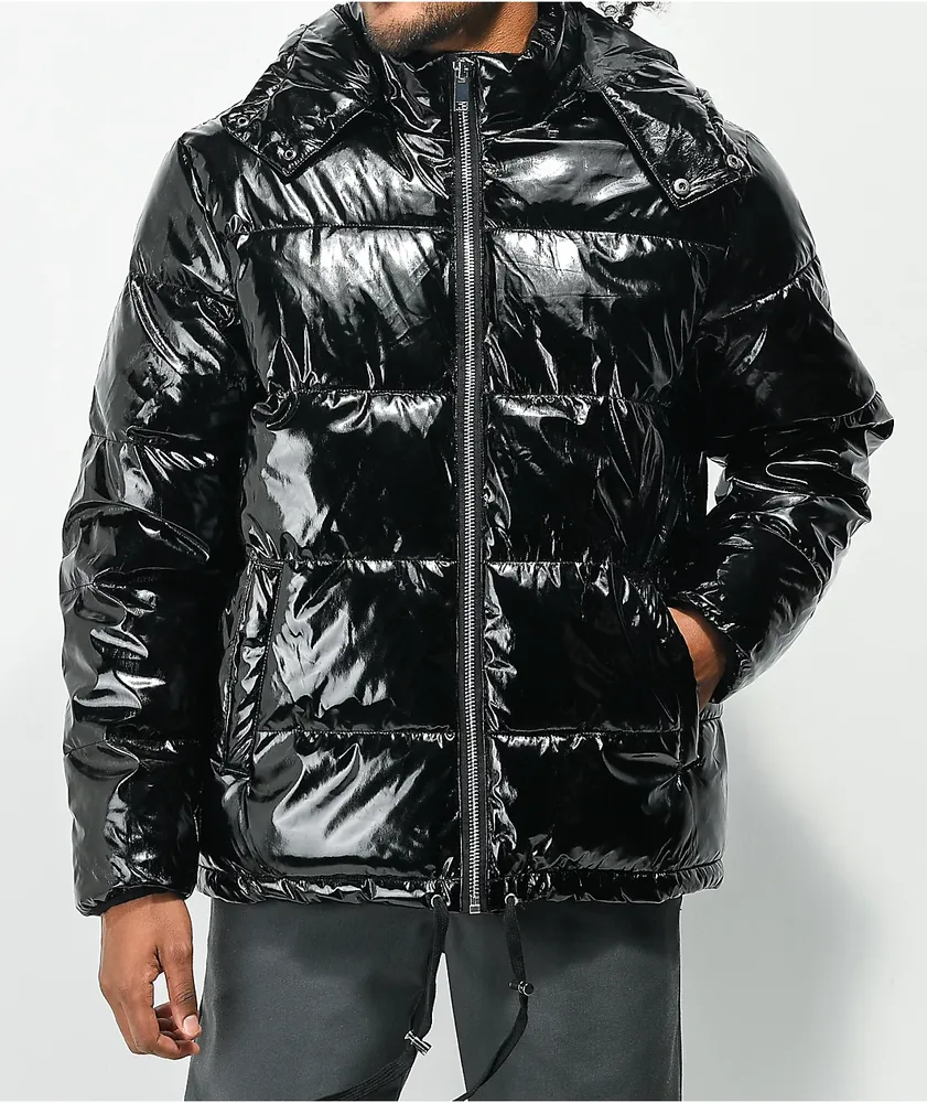 ★OY★ DISTRESSED STITCH PUFFER JACKET - BLACK★正規品/人気 Regular fit puffer jacket - Black | Benetton