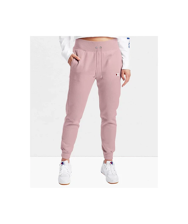 Pink Reverse Weave Champion Joggers Womens Sweat Pants Pink