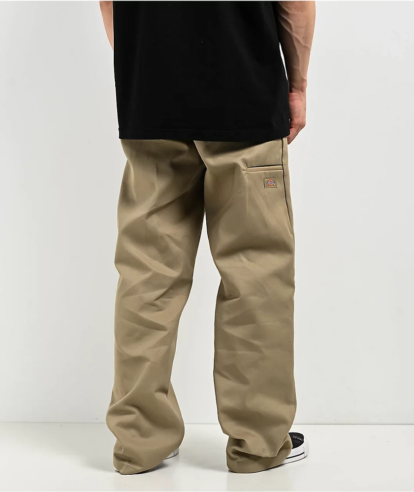Dickies Loose Fit Khaki Double Knee Work Pants | MainPlace Mall