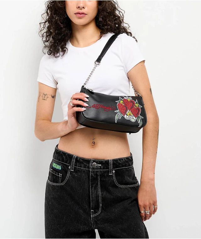 ショルダーバッグ・ポシェット Ed Hardy Nova Black Handbag Ed Hardy Nova Black Handbag | Zumiez