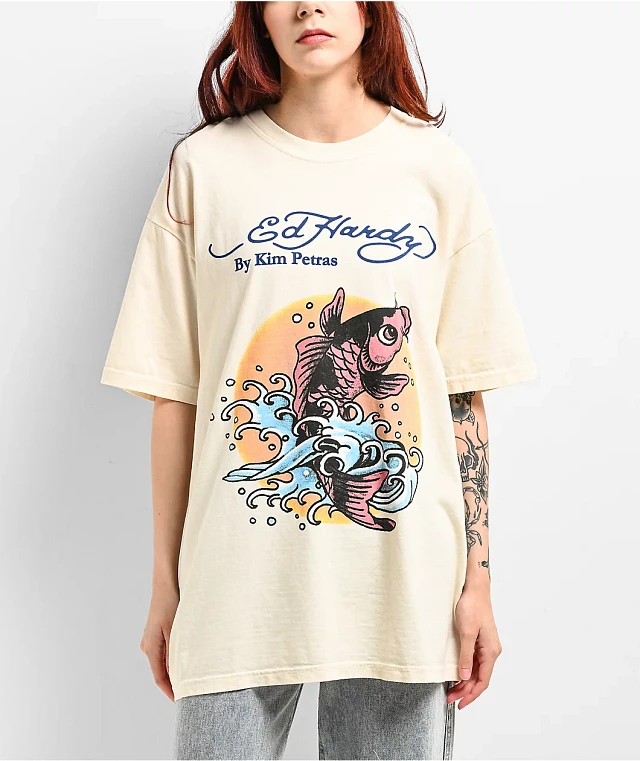Ed Hardy x Kim Petras Koi Oversized T-Shirt | Arden Fair