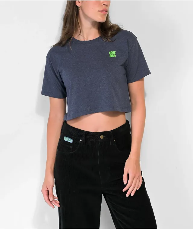 Empyre Stacked Logo Blue Crop T-Shirt at Hamilton Place in