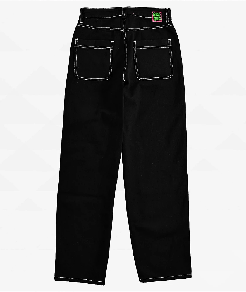 【Raucohouse】Anvil rivet double-knee carpenter pants Rivet front zipper carpenter bandding pants - Raucohouse