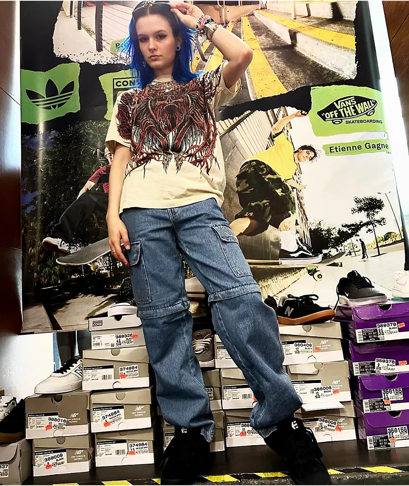 Empyre Tori Shindig Blue Zip Off Cargo Jeans at Hamilton