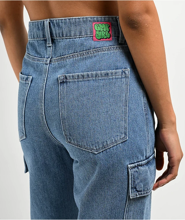 Empyre Tori Shindig Blue Zip Off Cargo Jeans at Hamilton