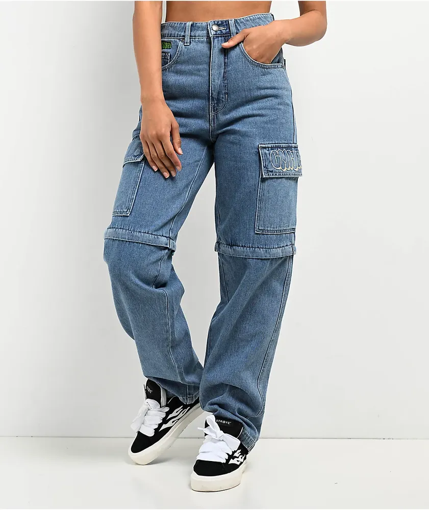 Empyre Tori Shindig Blue Zip Off Cargo Jeans at Hamilton