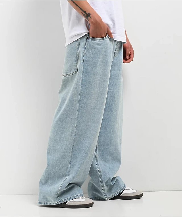 Empyre Ultra Wide Fit Colby Light Blue Wash Denim Skate