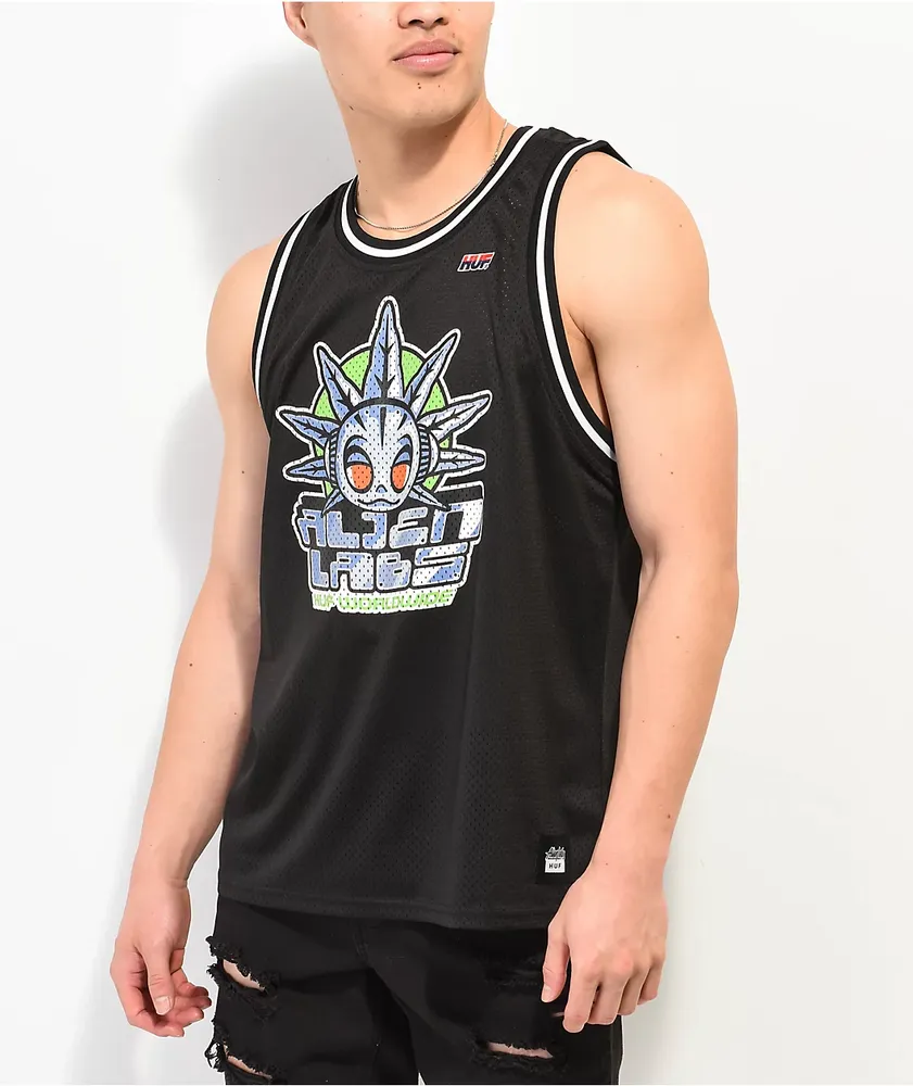 完売品 HUF ALIEN LABS BASKETBALL JERSEY 黒 HUF x Alien Labs Black Basketball Jersey at Coquitlam Centre