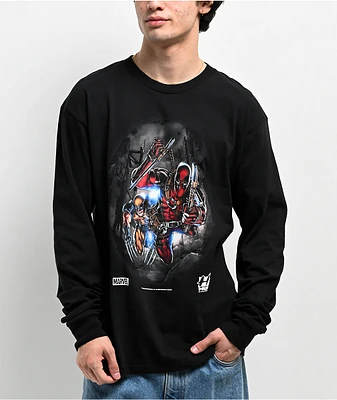 HUF x Girl Chrome Black Long Sleeve T-Shirt | Liberty Center