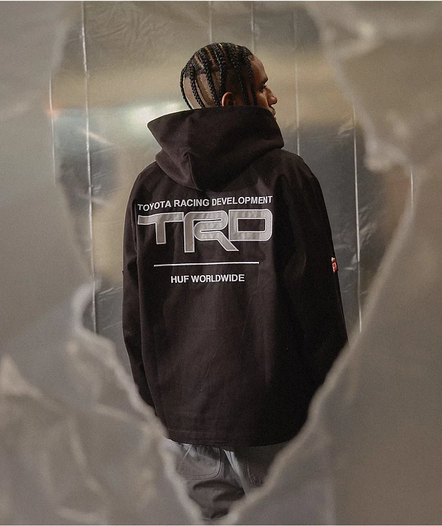 バッグ TOYOTA Racing Development TRD HUF x Toyota Racing Development Black Work Jacket | Pueblo Mall