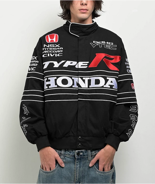 JT Racing x Honda Speed Black Racing Jacket | Connecticut