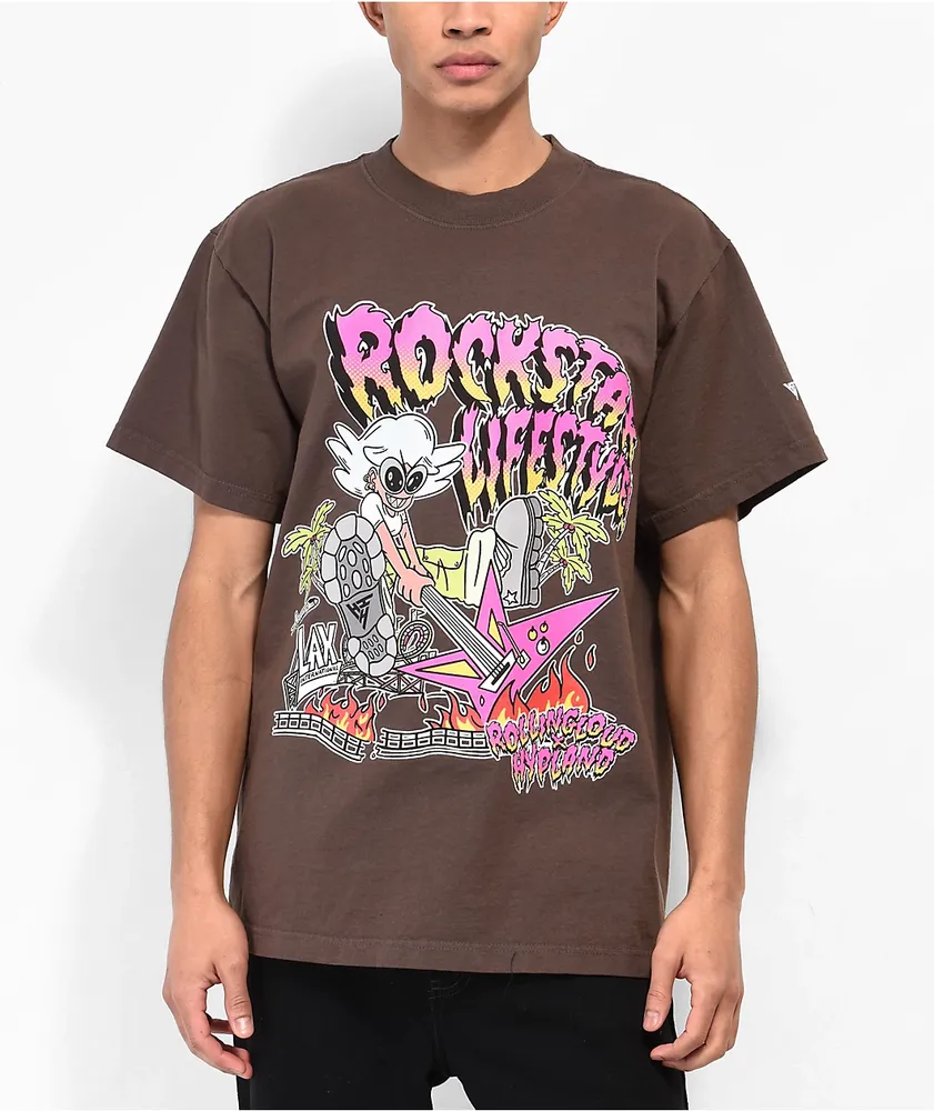 Hypland x Rolling Loud Rockstar Brown T-Shirt at Mall of