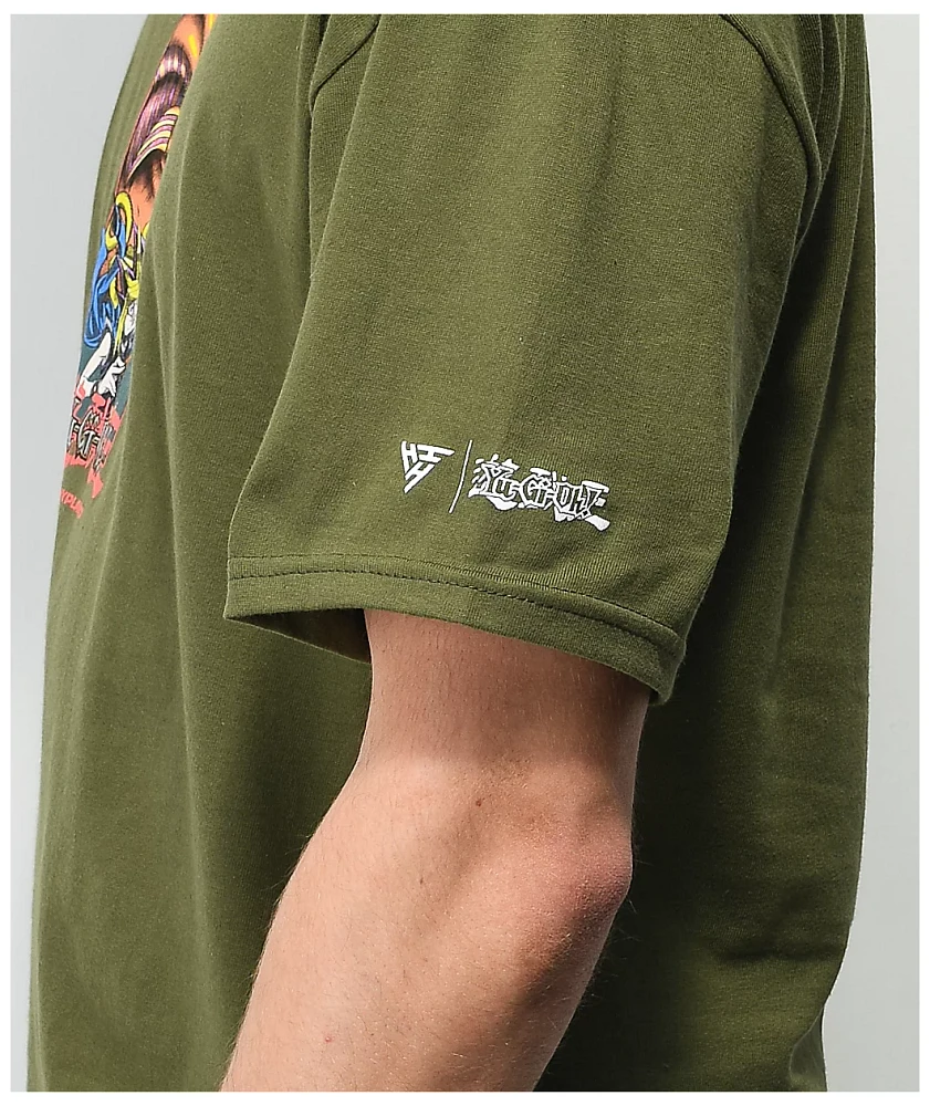 yuu  Hypland x Yu-Gi-Oh Exodia Olive T-Shirt at Mall of America