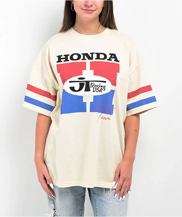 JT Racing x Honda Team Beige T-Shirt | Arden Fair