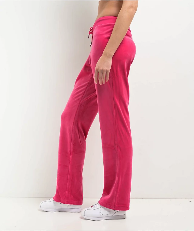 JUICY COUTURE★関税込 ピンク ベロアストレートレッグジョガー JUICY COUTURE☆関税込 ピンク ベロアストレートレッグジョガー