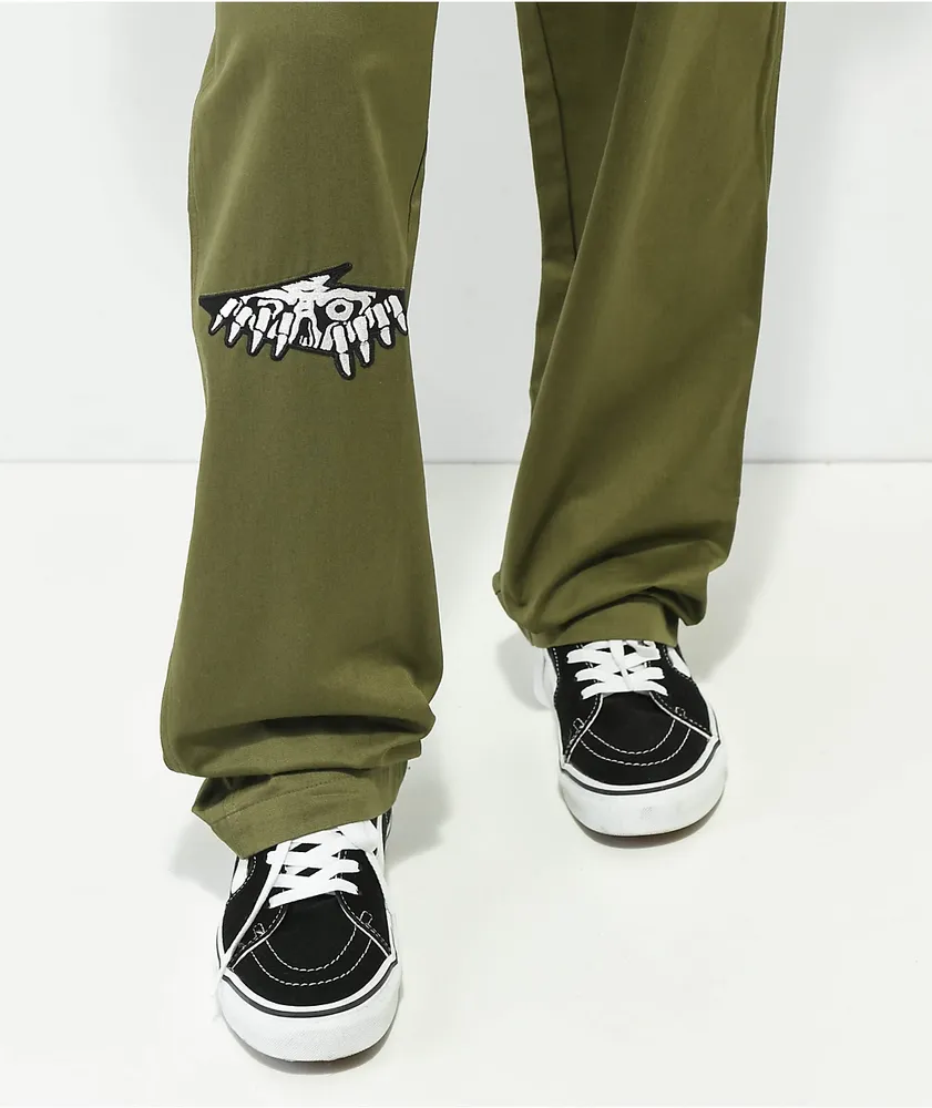 タッキー Lurking Class by Sketchy Tank Terror Olive Green Overalls