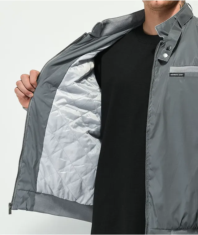 Members Only Iconic Grey Reflective Racer Jacket | Pueblo Mall