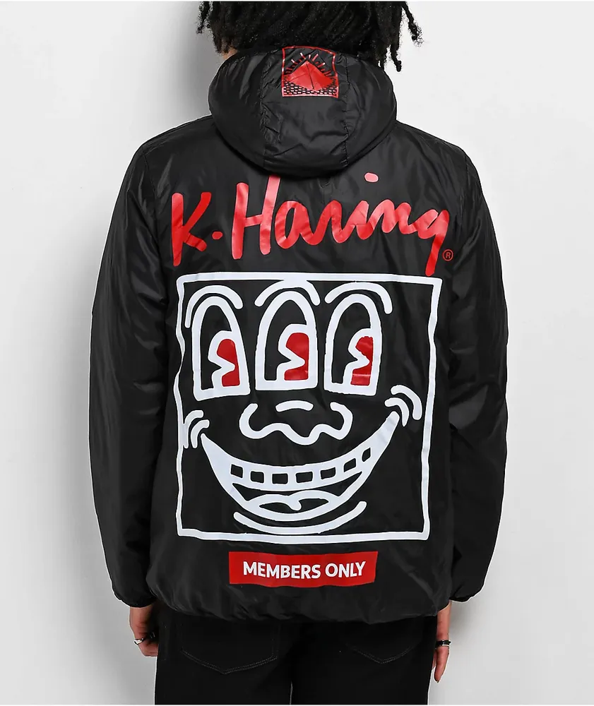 Keith Haring×Menbars Onlyコラボナイロンジャケット黒　M Members Only Keith Haring Jacket – DTLR