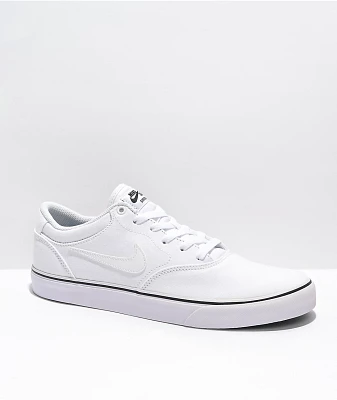 Nike SB Chron 2 Black & White Slip-On Skate Shoes at