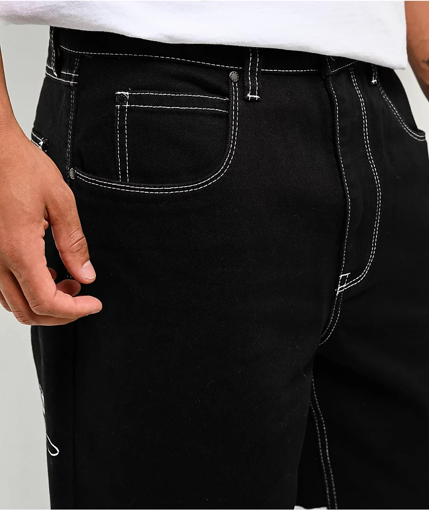 【Raucohouse】Damage Hall Black Denim Pants Raucohouse