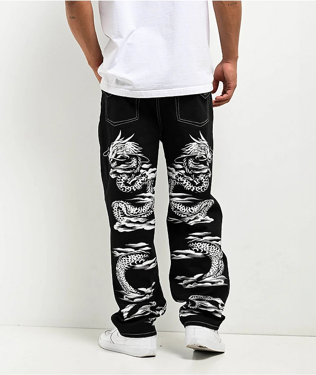 Ninth Hall Ambush Dragon Black Baggy Denim Jeans | Liberty