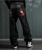 Ninth Hall Ambush Embroidered Black Denim Jeans | Dulles