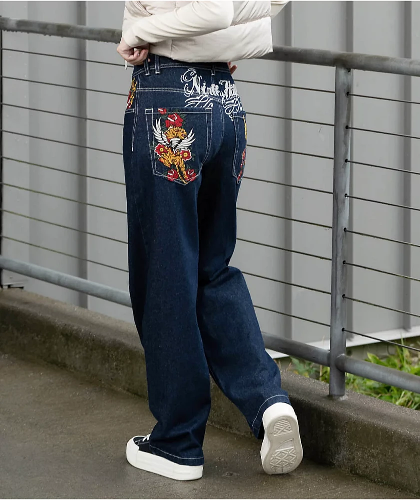 【NONCODE】Hall-in-the-Washing Pants Ninth Hall Idle Rinse Blue Denim Jeans at Mall of America