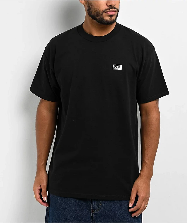 Tシャツ・カットソー OBEY Men T-shirt Black 131080300 BLK EST. WORKS BOLD T-SHIRT – OBEY CLOTHING