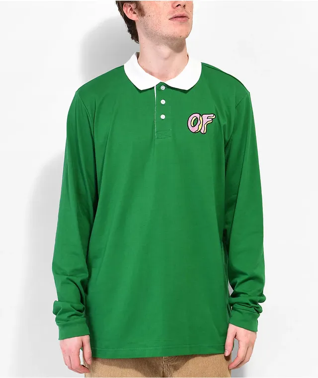 Odd Future Logo Green Long sleeve Polo Shirt | MainPlace Mall