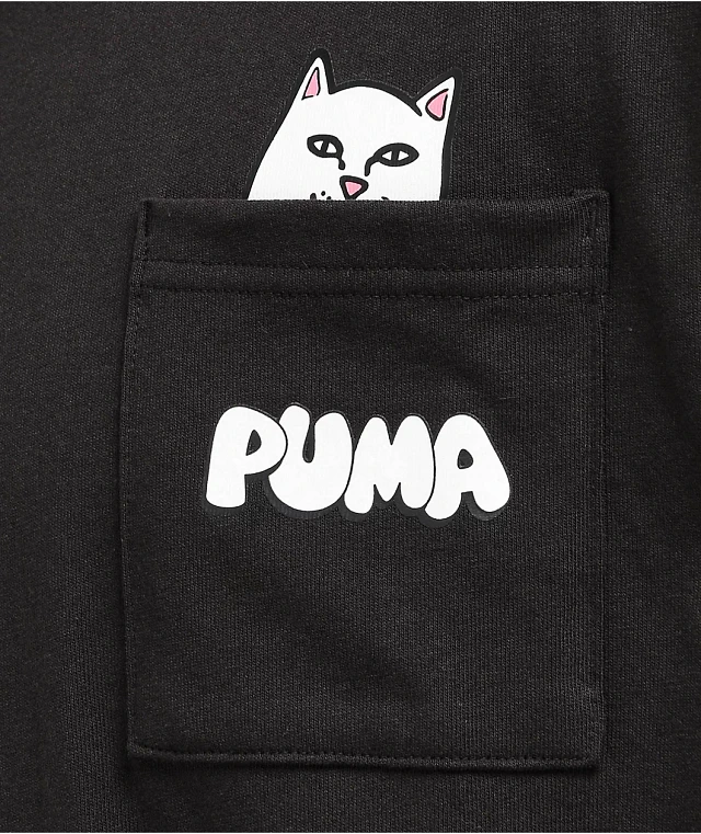 送料無料！PUMA x RIPNDIP POCKET T-SHIRT (XL) PUMA x RIPNDIP Black Pocket T-Shirt | Zumiez
