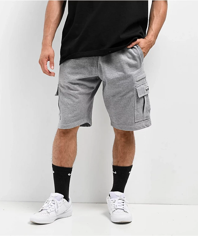 Pro Club Heather Grey Cargo Sweat Shorts | MainPlace Mall