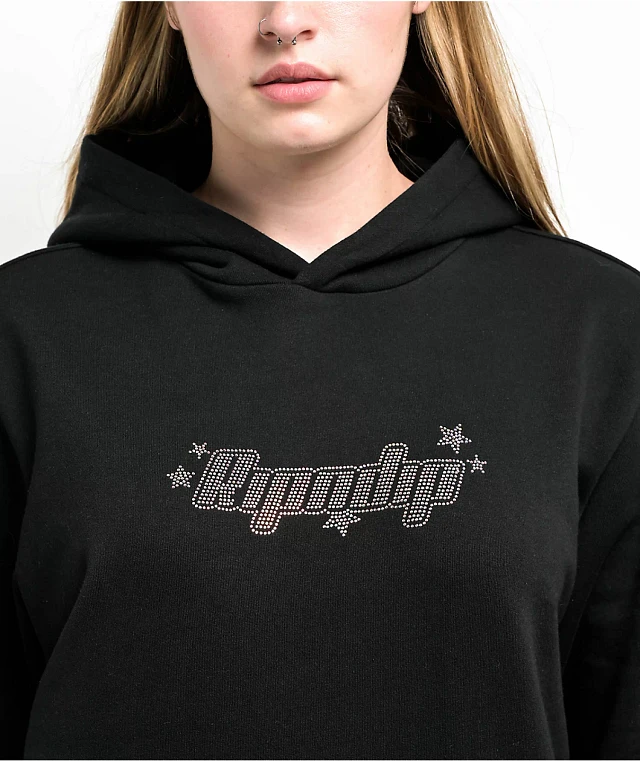 RIPNDIP Kawaii Nerm Rhinestone Black Hoodie at Hamilton