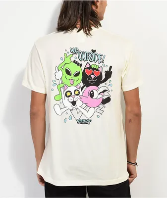 Ripndip Mother Mary L/S T-Shirt Sand Tシャツ RIPNDIP Mother Mary Sand Long Sleeve T-Shirt | Zumiez