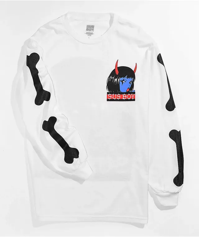 SUS BOY Demon Girl White Long Sleeve T-Shirt | MainPlace Mall