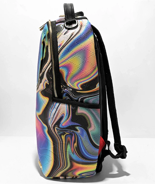 SPRAYGROUND ホログラフィックリュック Sprayground Black Half Graf Backpack Shark In Paris Laptop