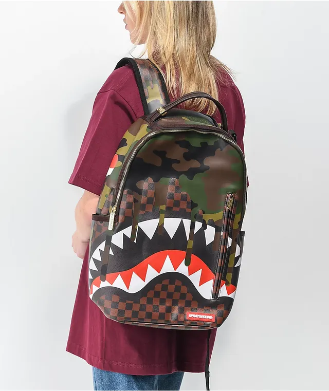 【SPRAYGROUND】Dripping Sharks In Paris バックパック 関送込 Sprayground Camo Drip Sharks in Paris Backpack at Hamilton